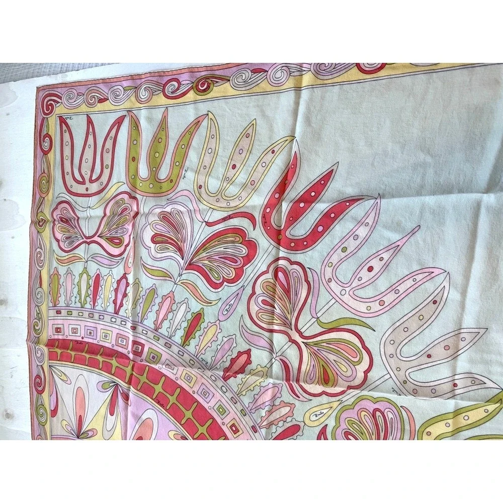 60's EMILIO PUCCI Silk Chiffon Scarf Italy 34